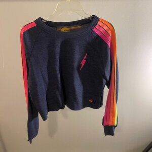 AVIATOR NATION long sleeve cropped sweatshirt